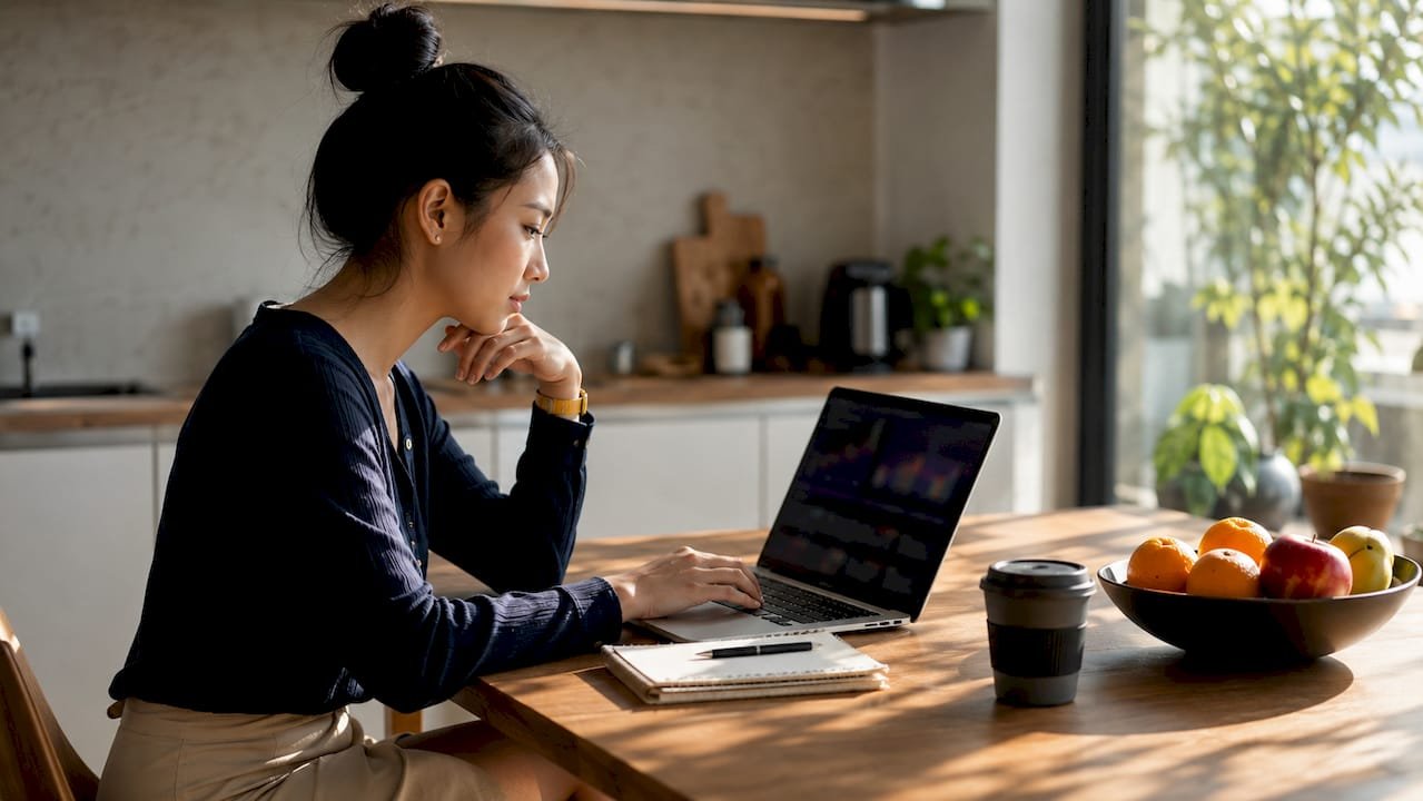 Person interacting with sports betting dashboard on computer