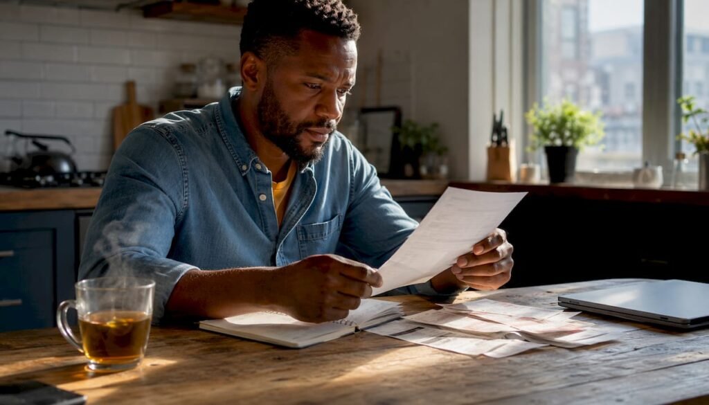 Man reviewing betting terms and conditions