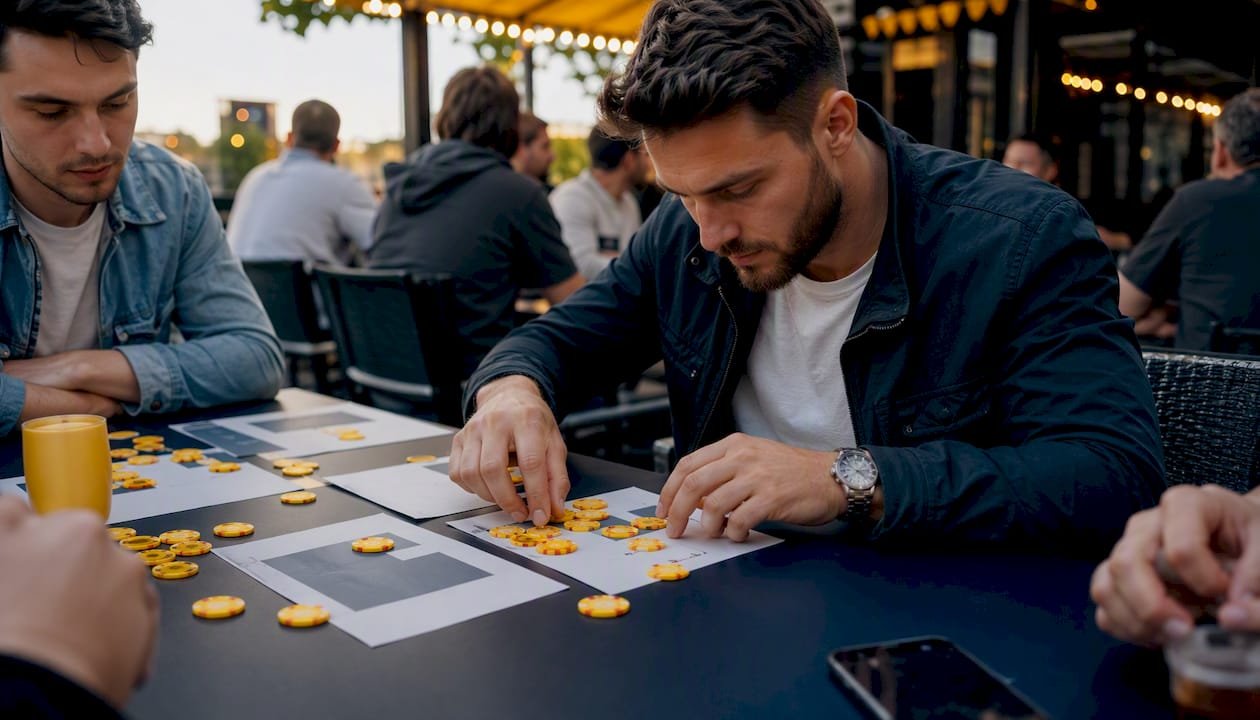 Fan analyzing football betting data