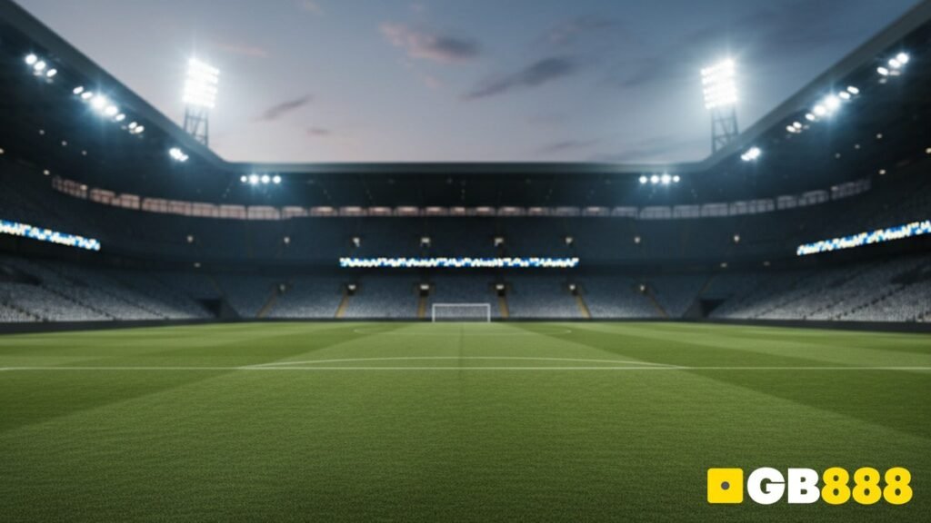 EPL stadium at dusk — EPL betting tips Singapore weekend framework with GB888 watermark